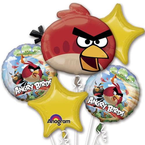 Mayflower BB021464 Angry Birds Mylar Balloon Bouquet