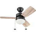 thumbnail image 1 of Prominence Home Rawling 30 Inch Indoor LED Ceiling Fan with Pull Chain, Bronze, 1 of 9