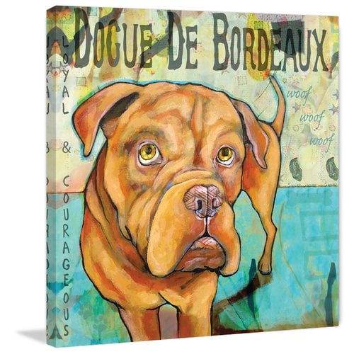 Marmont Hill "Dogue De Bordeaux II" by Stephanie Gerace Painting Print on Wrapped Canvas