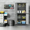 thumbnail image 6 of 71" Metal Garage Storage Cabinet with Wheels and Pegboard, Steel Tool Cabinet with Adjustable Shelves and Doors, Garage Rolling Cabinet for Garage, Basement, Warehouse, Home Office, 6 of 8