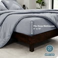 thumbnail image 5 of Bare Home 5-Piece Heathered Bed in a Bag, Twin XL, Heather Midnight Blue, 5 of 8