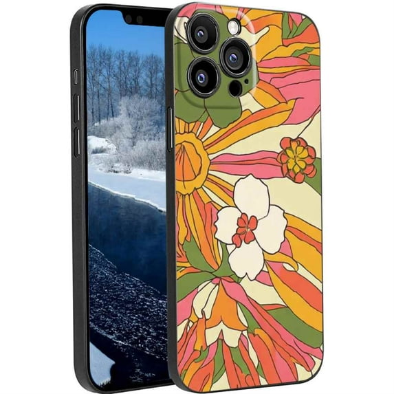 Compatible with iPhone 13 Pro Phone Case, Flower-27 Case Silicone Protective for Teen Girl Boy Case for iPhone 13 Pro