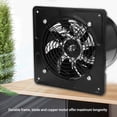thumbnail image 3 of Ventilador extractor de aire, diámetro del orificio, 150 mm, válvula de extracción de aire, 40 W, montaje en pared, para la cocina, el hogar, la cocina, el garaje (negro),Negro, 3 of 8