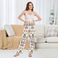 thumbnail image 6 of FORMRS Women's Pajama Pants with Pockets Soft Comfy Loungewear Sleep Bottom, Sizes S-2XL, Green Nordic Christmas House, 6 of 8