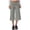 Gray, variant on Women Fold Over Wide Leg Capri Pants Low Rise Cropped Gaucho Pants Casual Pajamas Pants S