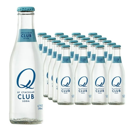 (24 Bottles) Q Club Soda, 6.7 Fl Oz