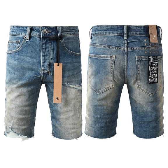 New Ksubi Mens Jeans Shorts Men's Fashion Casual Slim Fit Denim Shorts Ripped Short Jeans Below Knee