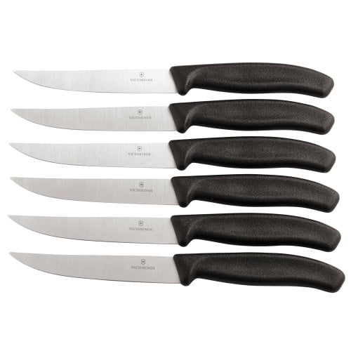 Victorinox Swiss Classic 6 Piece Steak Knife Set, Serrated, Spear Tip,  Nylon Handles (Old Sku 47650) - KnifeCenter - 5.1233.20-X1 - Discontinued
