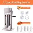 thumbnail image 4 of Hakka 2 in 1 Sausage Stuffer and Spanish Churro Maker Machines (11LB/5L), 4 of 10