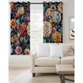 thumbnail image 2 of Flower Kitchen Curtains Spring Summer Country Watercolor Sunflower Floral Cafe Short Curtains for Bathroom Blackout Window Curtain Small Window Treatment Drapes for Bedroom Living Room 27.5"x39"x2, 2 of 9