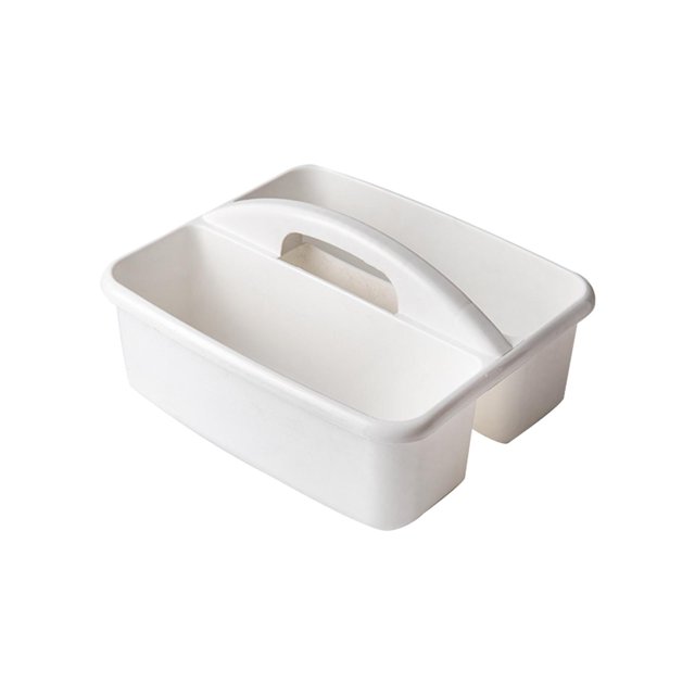 Caja de suministros de limpieza, cestas de almacenamiento de herramientas para suministros de limpieza de herramientas, baño blanco mayimx Cesta de almacenamiento