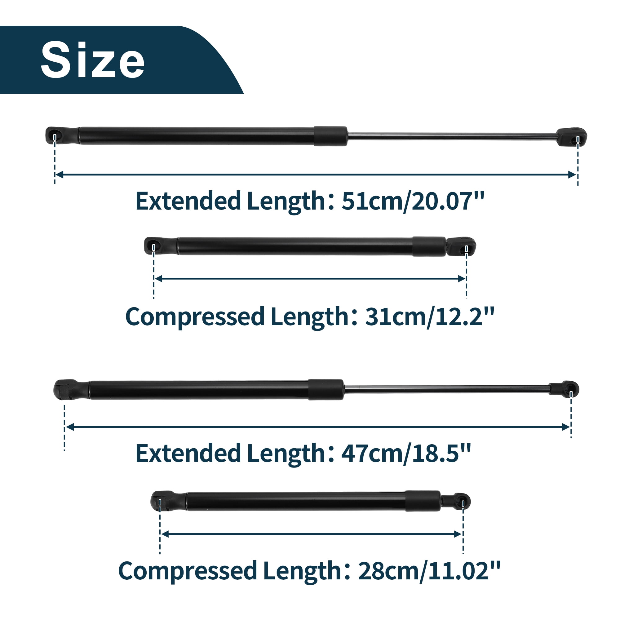 Unique Bargains 4Pcs Tailgate Lift Supports for Volvo XC90 2003-2014 No.30649736/30634580