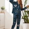 thumbnail image 6 of Women's Print Pajama Set Long Sleeve Tops And Pants Loungewear Sleepwear, 6 of 10
