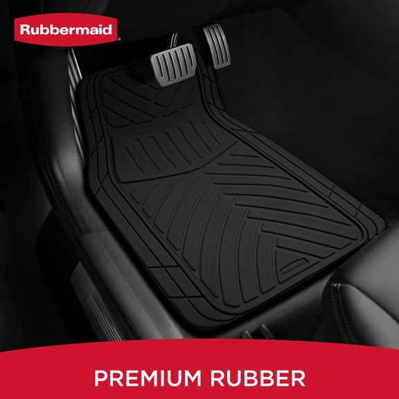 Rubbermaid Car Floor Mats Set, Lightweight Floor Mats,All-Weather Rubber  Car Mats, Non-Slip, Easy to Clean, Universal Fit for Cars, Trucks & SUVs, Black