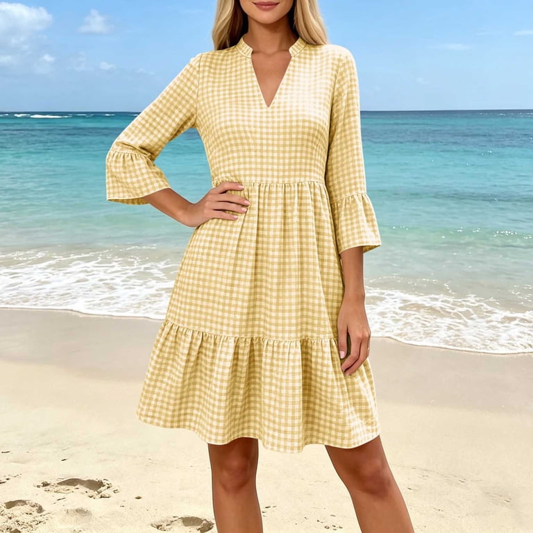 yellow brunch dress a wide ruff collar Butter yellow @simkhai is the