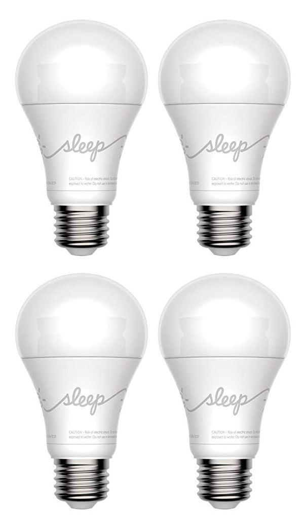 (case of 4) GE LED A19 Smart Bulb, C by GE, Sleep Smart Bulb, 3 color settings, 11 watts, 850 lumens, works with google assistant