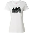 thumbnail image 3 of Inktastic Boston Massachusetts City Skyline with Grunge Women's T-Shirt, 3 of 5