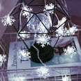 thumbnail image 2 of luz de cadena de cortina de ventana,Cortina de ventana Snowfalke Plug in,Luz de hadas de guirnalda de vacaciones de luz de cadena de 100 LED,decoraciones de Iluminación blanca, 2 of 7