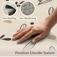 thumbnail image 6 of ODIKA 3'x5' Beige Black Modern Leaf Design Washable Accent Rug Stylish Abstract Pattern with Shapes Pet Friendly, Non-Shedding Mat for Bedside, Nursery Room, 6 of 7