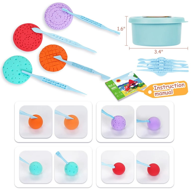 Boron-Free Air Clay, Ultra Light Magic Clay, 6 Styles of Modeling Clay Kit  for Kids, Arts and Crafts Set with Accessories Tools and Tutorials for Boys  Girls Age 3+
