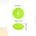 thumbnail image 2 of Uxcell 50Pack 12mm Silicone Lentil Beads, Rubber Abacus Focal Bead Loose Bulk Beads for DIY (Fluorescent Green), 2 of 7