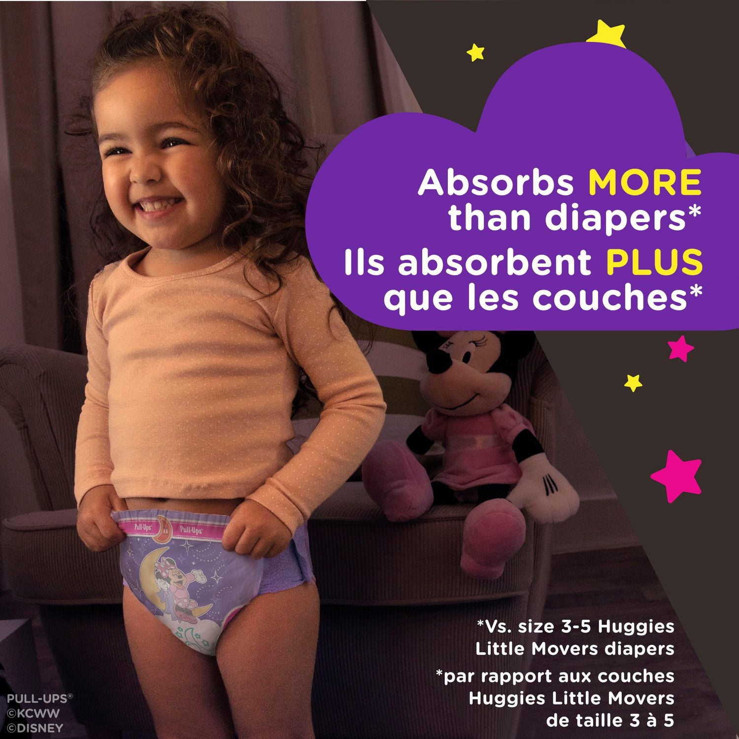 Pull-Ups Night Time Training Pants, Giga Pack, Size: 2T-6T, Size: 2T-6T