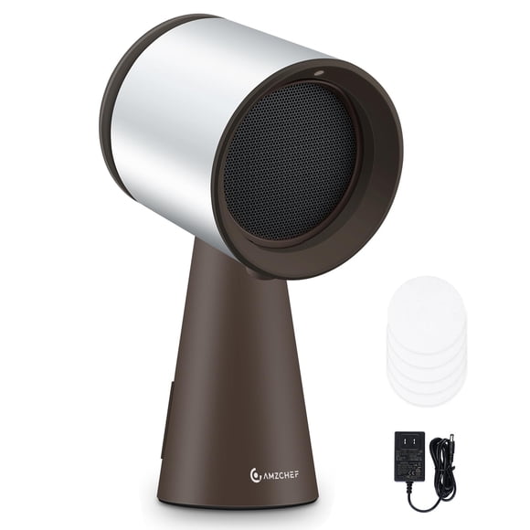 AMZCHEF Hotte de Cuisine Portable, Ventilateur d'Extraction de Cuisine à 3 Vitesses avec Lumière, Faible Bruit, Filtre en Aluminium Détachable, Tasse de Collecte d'Huile, Hotte de Bureau pour