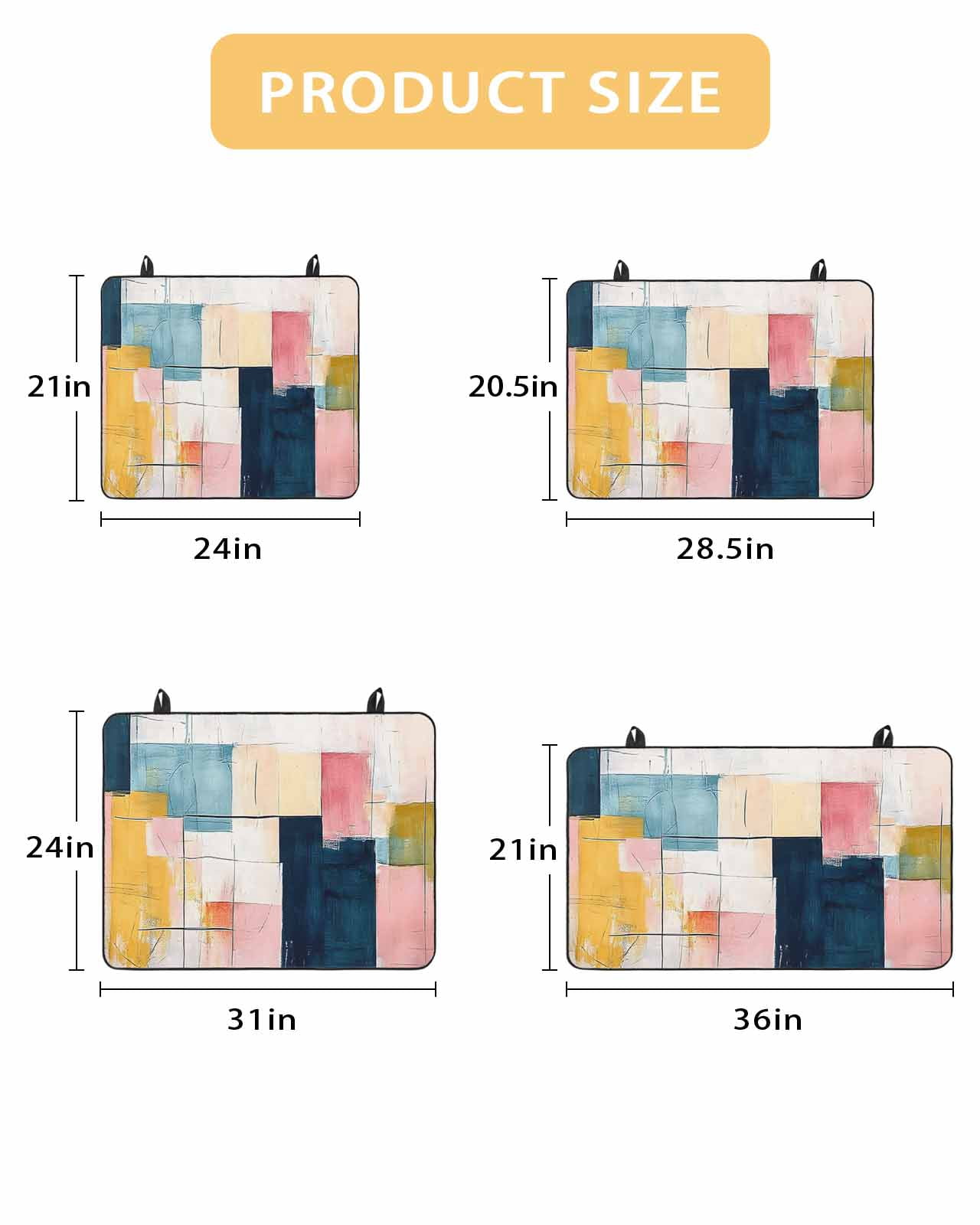 nqOlkjepod Large Induction Cooktop Protector Mat 24"x21", Pink Blue Yellow Stove Top Covers for Electric Stove, Modern Colorful Abstract Ombre Art Stove Burner Cover Mats, Glass Top Stove Cover