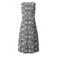 thumbnail image 5 of Gamivast Dresses for Women Sleeveless V Neck Button Down Loose Fit Midi Dress Floral Print with Pockets Flowy Elegant Party Summer Dresses Spring Dresses, 5 of 5