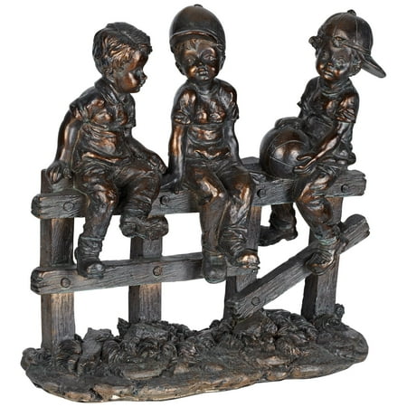 Child Sculpture - kensington hill kids sittin' on fence 10