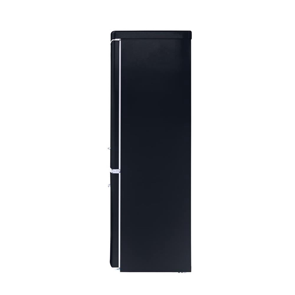 Pemberly Row 10.7 cu. ft. Bottom Mount Retro Refrigerator in Black