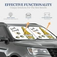 thumbnail image 3 of Kdxio Gnome Sweet Honey Print 2-Piece Sun Shade Front Windshield - Foldable Car Front Window Sunshades For Most Sedans Suv Truck, 3 of 6