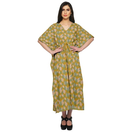 Moomaya Beach Kaftan Bikini Cover Up WoMen s Long Maxi Caftan Dress For Women - L-XL