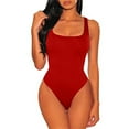 thumbnail image 2 of Bodysuits for Women Casual Summer Sexy Polyester Underwear Crew Neck Long Sleeve Leggings Slim One Piece Tops Bodysuits Basic Top Bodysuit Jumpsuit, 2 of 6