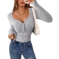 thumbnail image 1 of Camisa PRETTYGARDEN 2025 Ajustada de Canalé Henley - XXL, 1 of 8