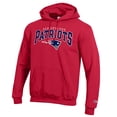 thumbnail image 2 of Men's Champion Red New England Patriots Powerblend Arch over Logo Hoodie, 2 of 3