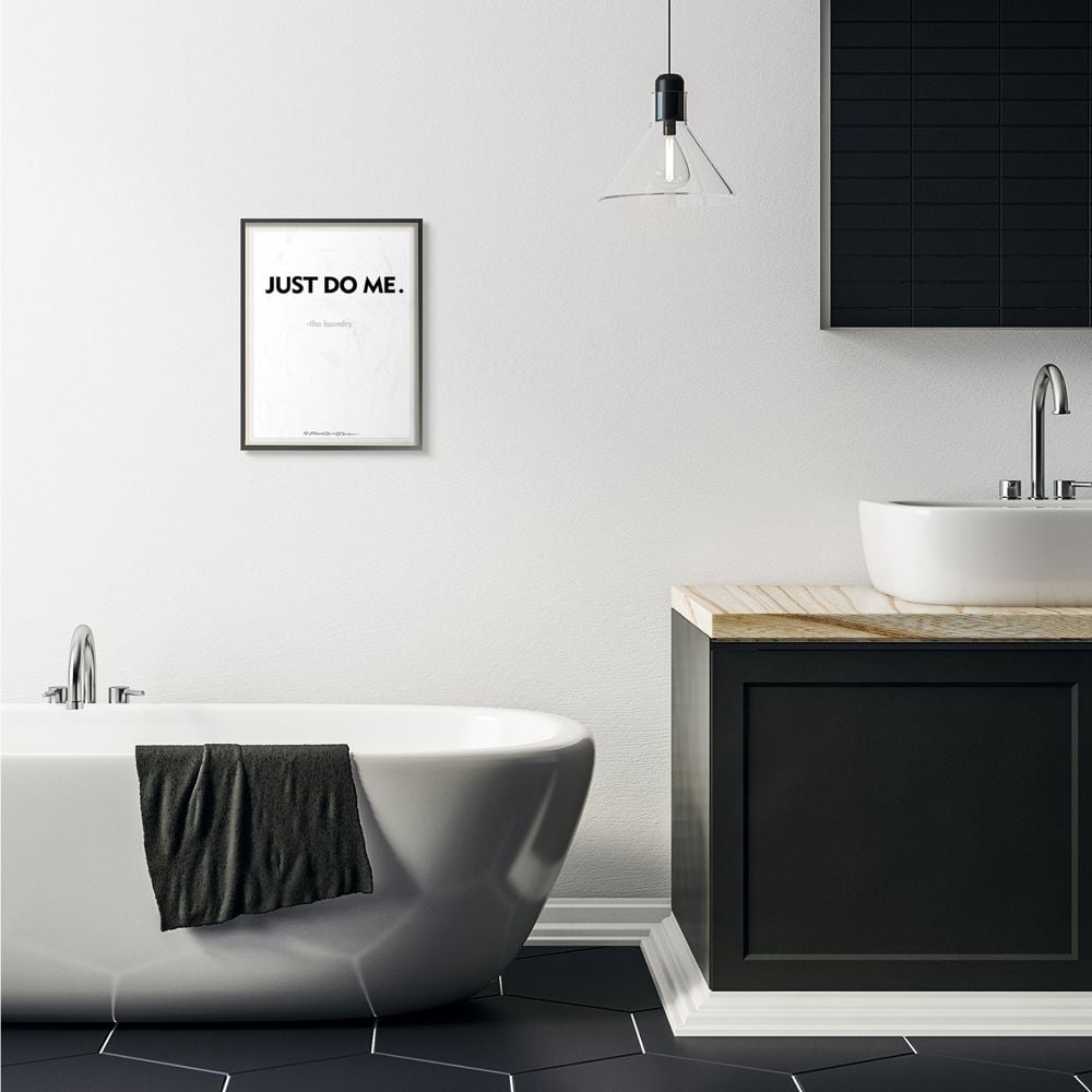 Stupell Industries Just Do Me Funny Laundry Bath Word Design Graphic Art Black Framed Art Print Wall Art, 16x20, by Patrick Reid O'Brien
