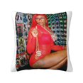 thumbnail image 1 of Funda de almohada súper suave y sexy en rojo con cremallera para dormitorio, sofá, sillón, fundas de almohada mullidas y acogedoras para todas las estaciones, almohada cuadrada, 1 of 8
