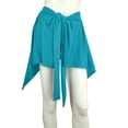 thumbnail image 5 of Women Yoga Ballet Wrap Skirt, Beach Cover Up Skirt, Athletic Skirt Sarong for Yoga Ballet Tennis Jogging, Blue, Plus Size, 5 of 6
