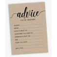 thumbnail image 2 of Inkdotpot Set Of 50 Advice for The Newlyweds, Bride And Groom Rustic Wedding Dcor, Guestbook Alternative, Kraft Advice Cards 5x7 inches, 2 of 8