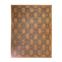 EORC FAM146BN9x11 9 x 11 ft. Modern Flat Contemporary Weave Rug, Brown