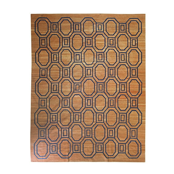 EORC FAM146BN9x11 9 x 11 ft. Modern Flat Contemporary Weave Rug, Brown