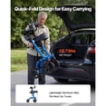 thumbnail image 4 of KFFKFF Déambulateur à Roulettes avec Siège pour Aînés, Déambulateur à Roulettes Pliable, Aide à la Mobilité et à la Marche Légère en Aluminium avec Roues Pleines en PU, Poignée Ajustable, Sac de Rangement - Supporte 300 Lb, 4 of 9