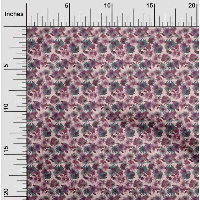 oneOone Rayon Rose Pink Fabric Florals Craft Projects Decor Fabric Printed By The Yard 56 Inch Wide-XFB