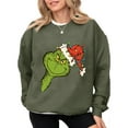 thumbnail image 4 of AQOCRITIK Christmas Sweatshirts for Women Christmas-themed fun patterns Pullover Sweatshirts Holiday Vacation Graphic Tees Tops Winter Outfit, 4 of 6