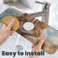 thumbnail image 6 of Kdxio Relaxing Cat With Orange Juice Pattern Non-Slip Diatom Mud Faucet Drain Pad,Self Absorbent Mat for Kitchen Sink for Variety Kitchen & Bathroom Countertops, 6 of 7