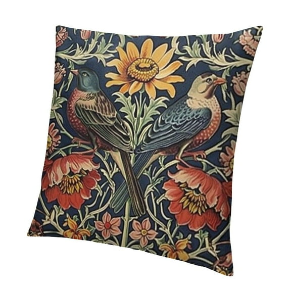 BANET Belgian Tapestry Flower Case Asian Inspired Eurosham Pillowcase Rustic Decor 12x12in
