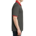 thumbnail image 3 of Mafoose Men's Heather Contender Contrast Polo Graphite Heather/ True Red 4X-Large, 3 of 5