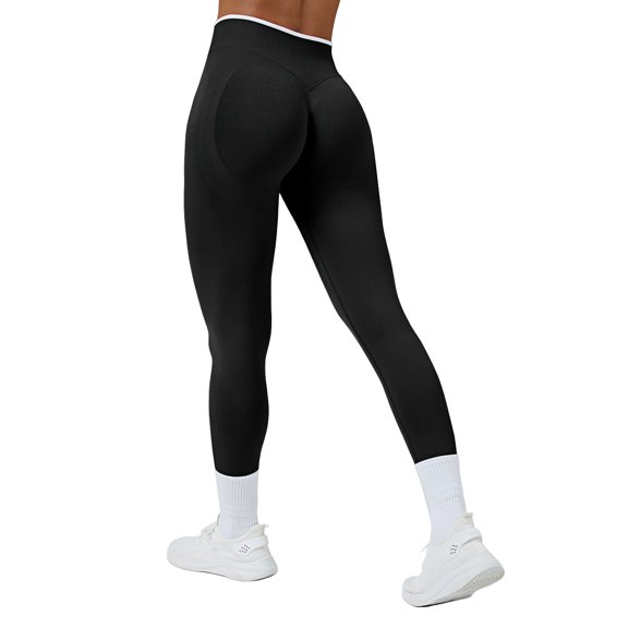 UJNDER Women's High Waist Yoga Pants Set Comfortable Stretchy Workout Leggings with Sports Bra for Gym Black M