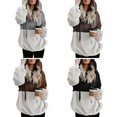 thumbnail image 2 of POINTERTECK [Liquidation de Marque!] Sweat à Manches Longues pour Femmes avec Fermeture Éclair, Pull en Molleton Doux, 2 of 7